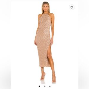 HOUSE OF HARLOW REVOLVE FREDERICK DRESS CHAMPAGNE XXS - SOLD OUT ONLINE